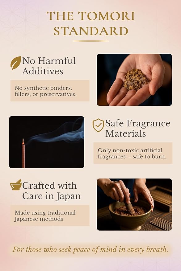 Magnolia Premium Japanese Incense Sticks 60sticks Coreless Low Smoke Natural Charcoal Free Non Toxic Temple Kyoto Aroma Aromatherapy Meditation Calming Stress Relief Relaxation Yoga Zen TOMORI VECTillJapan-TOMORIofficial-