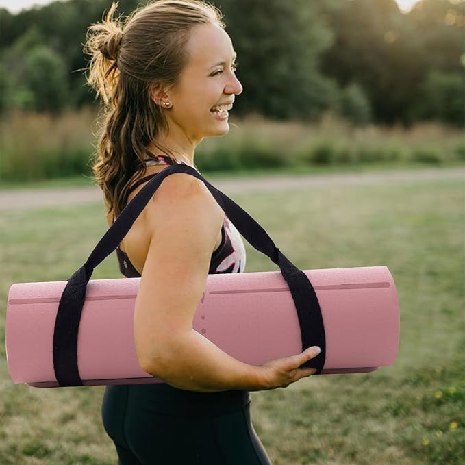 UMINEUX Yoga Mat Extra Thick 1/3'' & 2/5" Non Slip Yoga Mats for Women Eco Friendly TPE Fitness Exercise Mat with Carrying Sling & Storage Bag - Bloomnest
