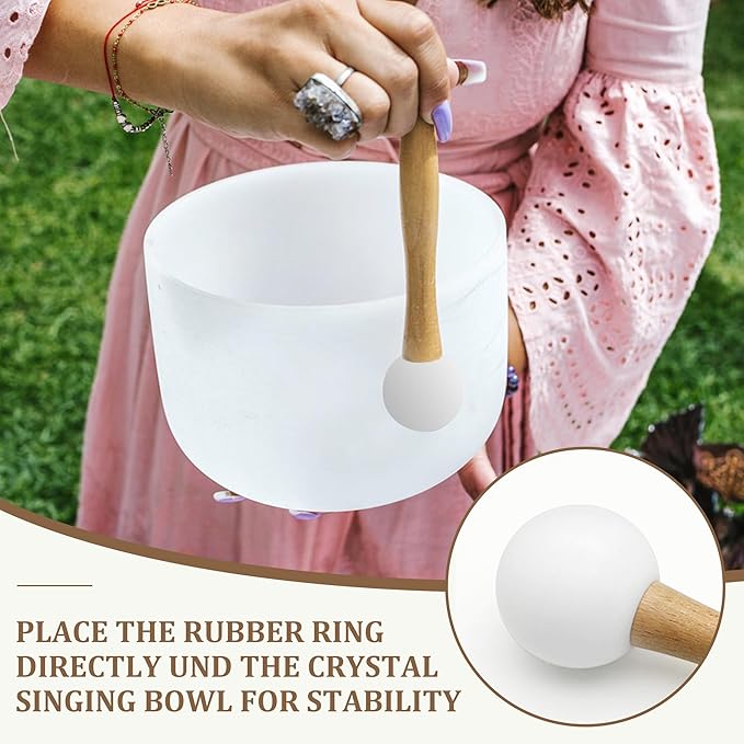 Rubber Mallet Design And Materialscontribute to its Excellentresonance And long Echotime, Making it a Favoriteamong Crystal Singing Bowlenthusiasts - Bloomnest