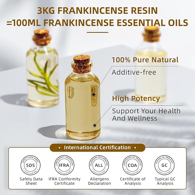 HIQILI 16 Fl Oz Frankincense Essential Oil, for Massage Skin Care, Diffuser, Aromatherapy, 100% Pure Undiluted - Bloomnest