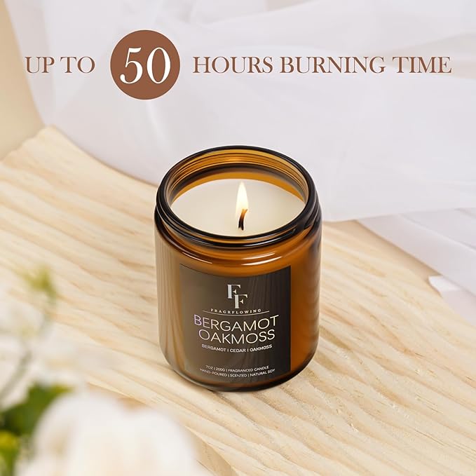Scented Candles Set, Soy Wax Candles 8 Pack 56 Oz Aromatherapy Candles Gift Set for Women Men （Vanilla/Sandalwood/Amber/Mahogany/Vetiver/Bergamot/Caramel/Whiskey） - Bloomnest