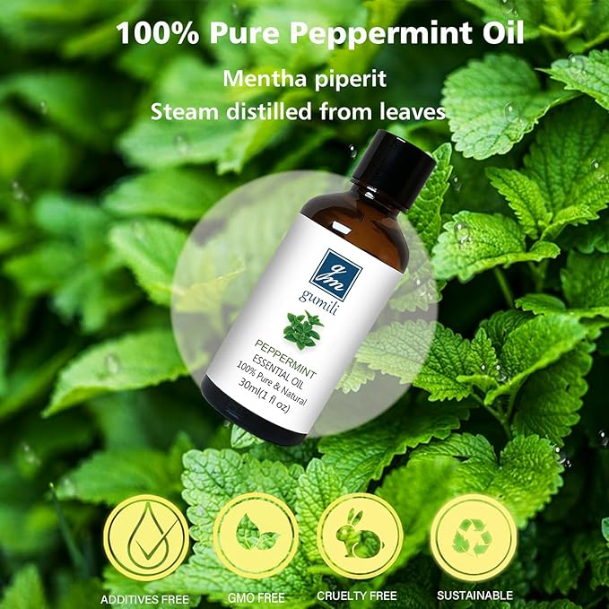Peppermint Oil for Diffuser, Hair, Spray, Soap, Body Wash, 100% Pure Peppermint Essential Oil - 30ml - Bloomnest