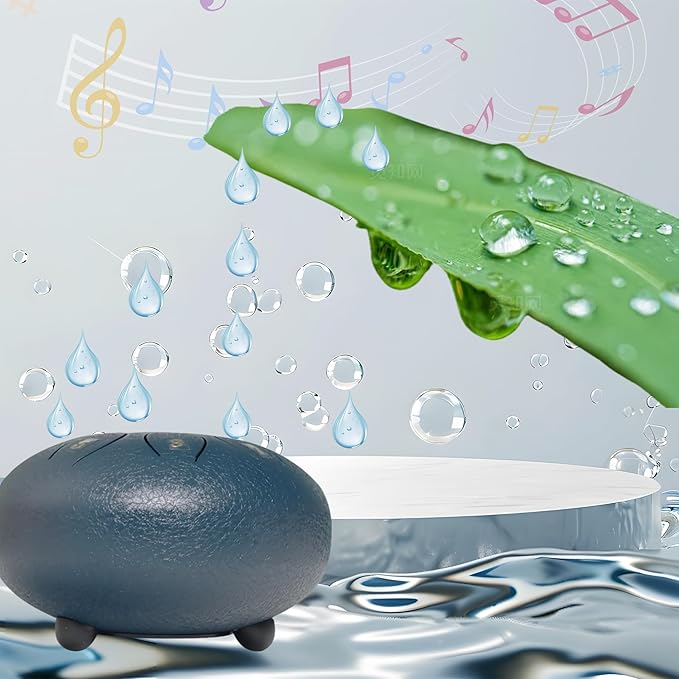 REGIS Steel Tongue Drum 6 inch 8 Notes Musical Percussion Instrument, rain Drum for Outside - Musician Gift for Family and Friends(Navy)