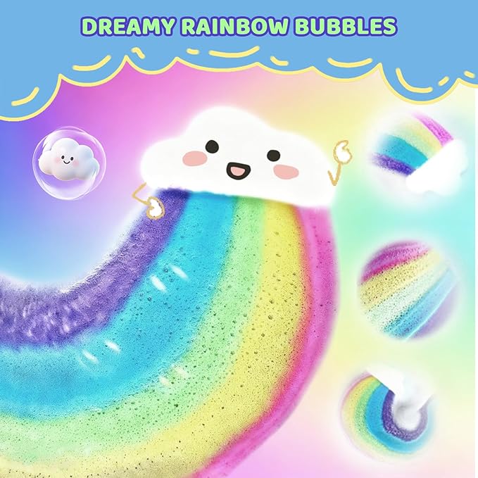 Bath Bombs for Kids with Toys Inside for Girls Boys - 11 Pack Bath Bombs Gift Set with Surprise with Surprise Toys | Kids Safe Bubble Bath Fizzy Balls Halloween Christmas Birthday Gift Kit - Bloomnest
