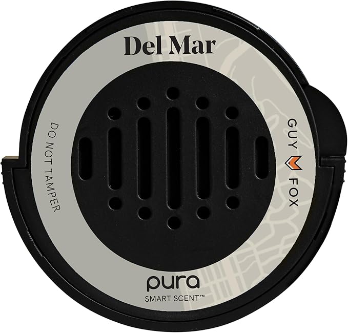 Pura & GUY FOX Car Scent Refill - Fragrance for Pura Car Diffuser - Clean & Safe Luxury Diffuser Scent - Long-Lasting Fragrance for 30 Days of Aroma - Spring & Summer Refills - Del Mar - Bloomnest