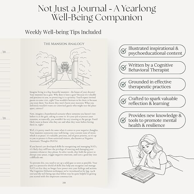3 Positives a Day™ – One-Year Journal for Daily Mindfulness, Gratitude & Happiness | Therapist-Created | Evidence-Based Practice with Weekly Well-Being Tips | Undated I Gratitude Journal Gifts for Women & Men 2026 - Bloomnest