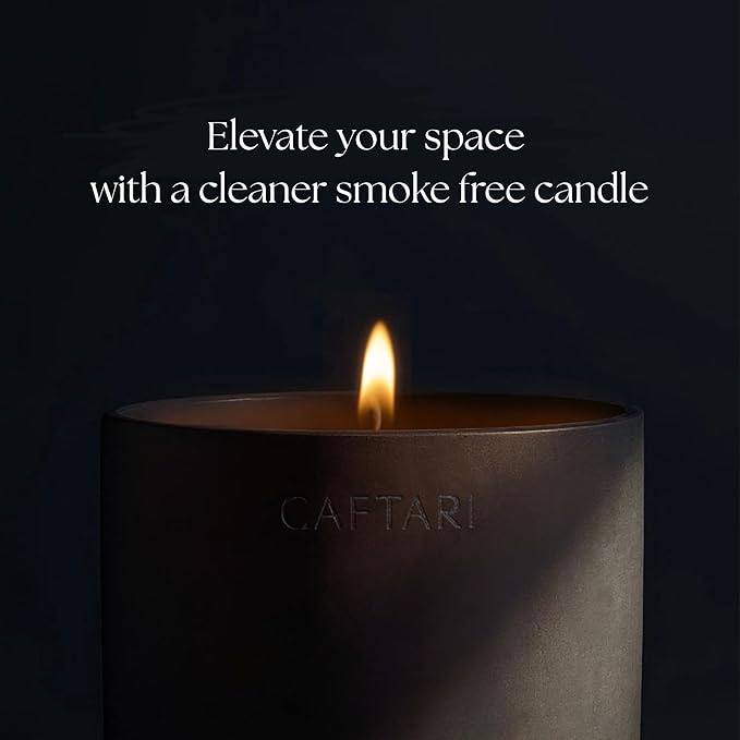 CAFTARI Luxury Aromatherapy Candle | Oudh, Cedarwood & Patchouli | 60 Hour Burn | Clean Coconut Soy Wax | Vegan, Gift-Ready Candle for Stress Relief, Home Spa Feel | Scent of Nirvana - Bloomnest