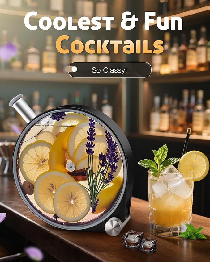 DIY Small 13 oz Cocktail Porthole Infuser, Drink Liquor Infuser, Create Your Own Infused Masterpiece, Liquor Infusing Decanter, Beautiful, Fun Gift, Bourbon Infuser, Infusion Bottles 5-Years Warranty - Bloomnest