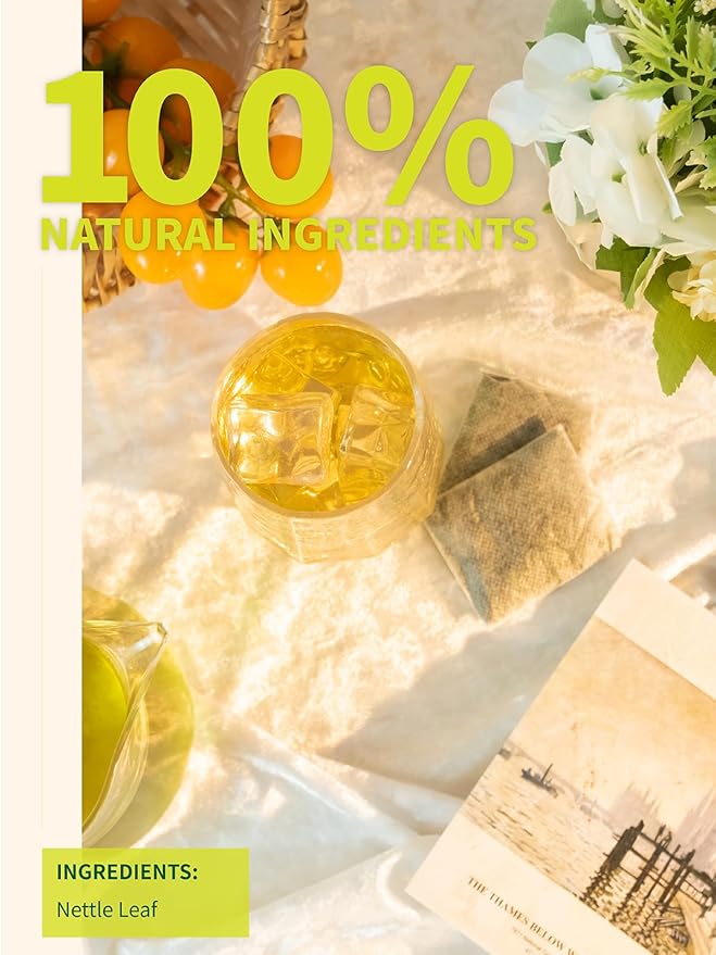 TeeLux Nettle Leaf Tea Bags, Nettle Herbal Tea, Natural Stinging Nettle Tea, Caffeine Free, Mild & Smooth taste, 100 Count - Bloomnest