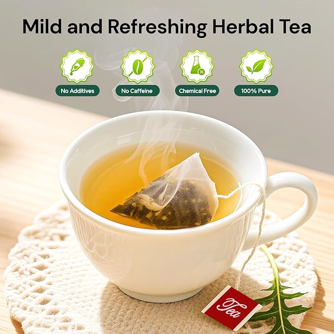 Dandelion Leaf and Root Tea bags, Natural Chinese Detox Herbal Tea Support Liver & Kidney Health and Aid Digestion Caffeine Free (1 Pack/50 Bags) - Bloomnest