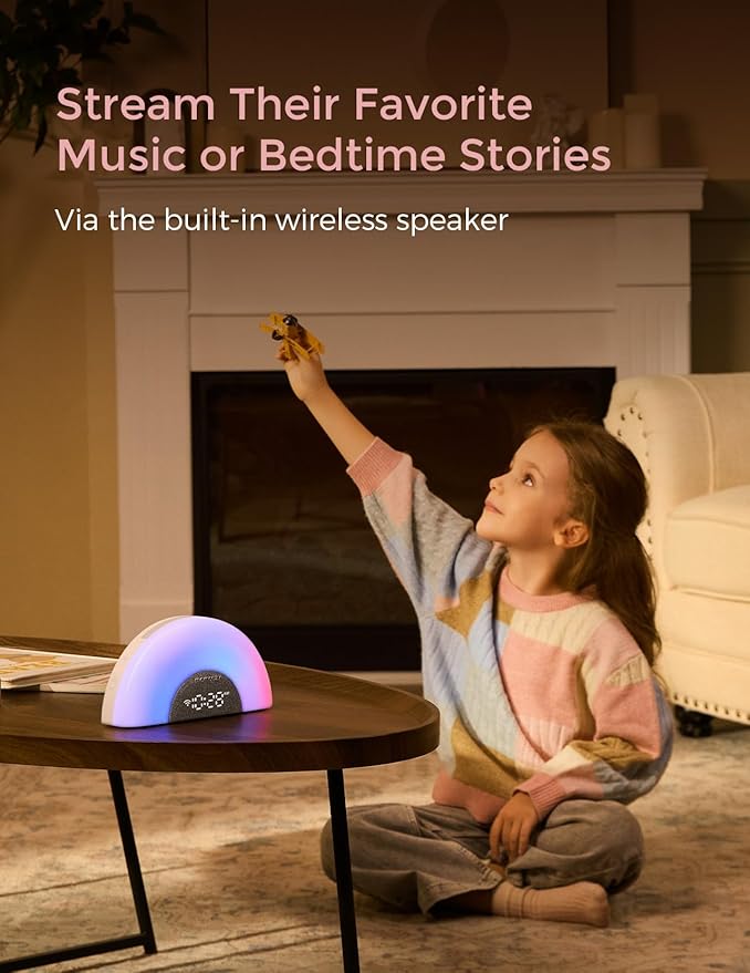 Momcozy Baby Sound Machine & Night Light–White Noise Machine with App Control, Sunrise Alarm, 34 Soothing Sounds–Sleep Trainer for Newborns & Toddlers, Travel Nursery Essential - Bloomnest