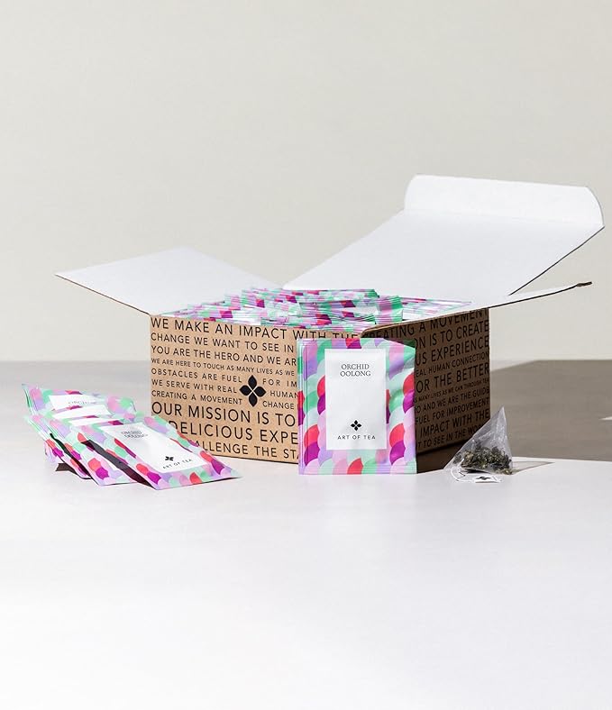 Art of Tea | Orchid Oolong Tea Bags | 50 Eco Friendly Pyramid Tea Bag Sachets - Bloomnest