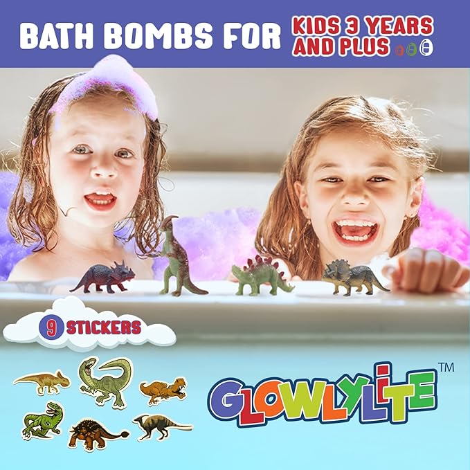 Bath Bombs | 9 Pack Organic Bath Bomb For Kids With Surprise Inside | Organic Bubble Bath Fizzies With Toys, Fun Birthday Gift And Stocking Stuffer for Boys and Girls, Perfect for Bath Time - Bloomnest