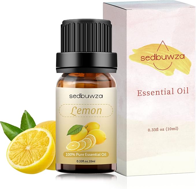 Lemon Essential Oil, Pure Organic Lemon Fragrance Oil for Diffuser, Humidifier, Soap, Candle, Perfume Sedbuwza