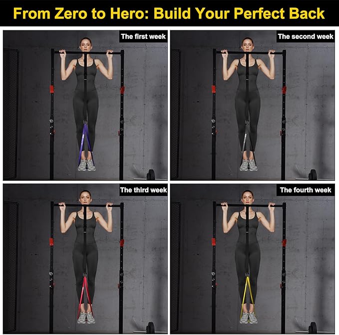 Ally Peaks Pull Up Assistance Bands，Heavy Duty Resistance Band for Pull Up Bar，Adjustable Weight/Size with Fabric Feet/Knee Rest Pull up bands,Up to 410lbs Assistance，resistance bands and assist bands - Bloomnest
