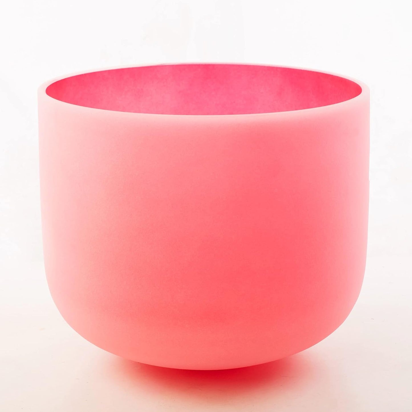 Leize Quartz Crystal Singing Bowl C Note 432 hz Root Chakra Red 12" Wide with Suede Striker
