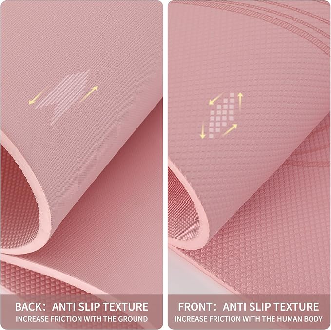 Large Yoga Mat-72’x36’x0.4’ Extra Width ＆ Thick,Comfortable,Non-Slip Exercise Mat-Works Great on All Floor for Stretching,Yoga Studio,Gym or Home Workouts