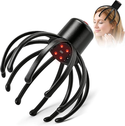 Electric Scalp Massager - 360° Rotation Head Massager with 3 Modes, Waterproof for Shower, Cordless Scalp & Hair Massager for Stress Relief, Hair Growth & Migraine Relaxation, Home & Travel Bloomnest