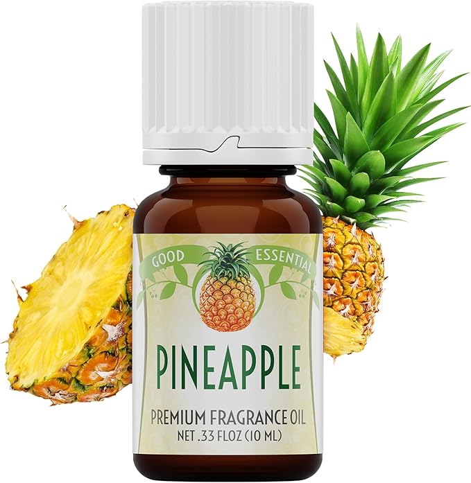 Good Essential – Professional Pineapple Fragrance Oil 10ml for Diffuser, Candles, Soaps, Lotions, Perfume 0.33 fl oz GoodEssential