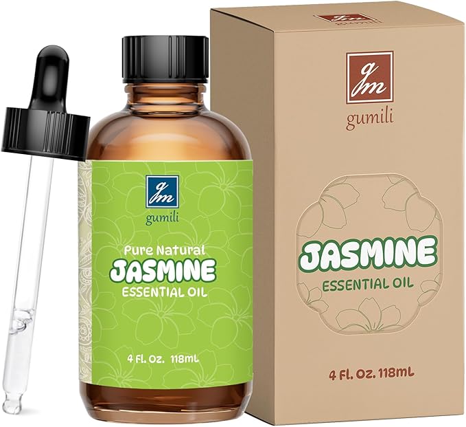Jasmine Essential Oil 4 Oz, 100% Pure Jasmine Oil for Diffuser, Skin, Hair, Body & Face, Perfume, Floral Scent for Relaxation, Aromatherapy & Massage - Bloomnest
