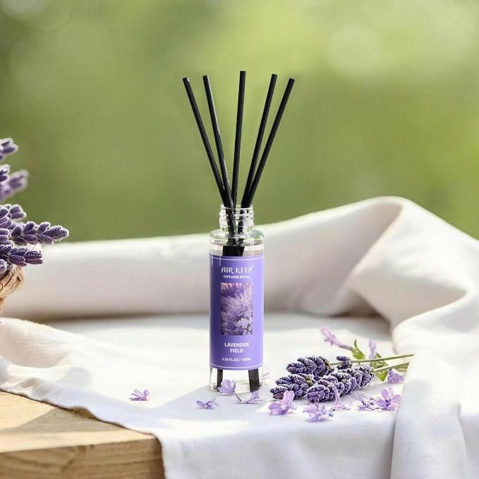 Airkeep Reed Diffuser Oil Refill/Lavender Field/3.38 oz / 1 Pack/Air Freshener & Aromatherapy Essential Oil Blend for Home Fragrance – Scented Refill Oil for Bathroom, Bedroom & Home Decor - Bloomnest