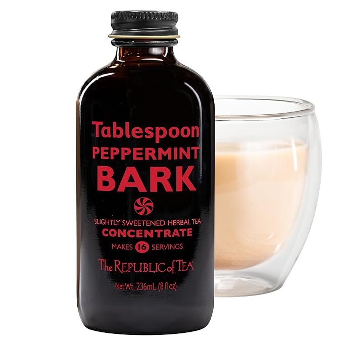 The Republic of Tea – Tablespoon Peppermint Bark, Herbal Tea Concentrate, 8 fl oz -16 Servings - Bloomnest
