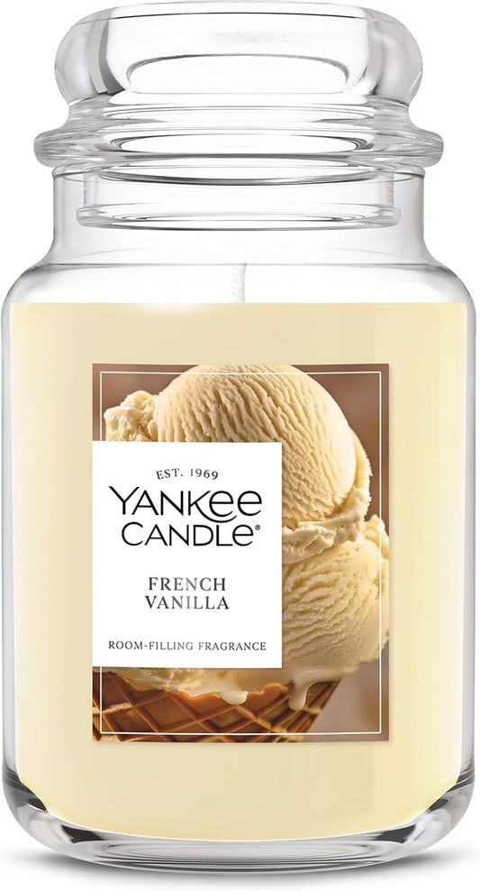 Yankee Candle French Vanilla Scented Candle, 22oz Large Jar with up to 150 Hour Burn Time, Giftable, Holidays - Bloomnest