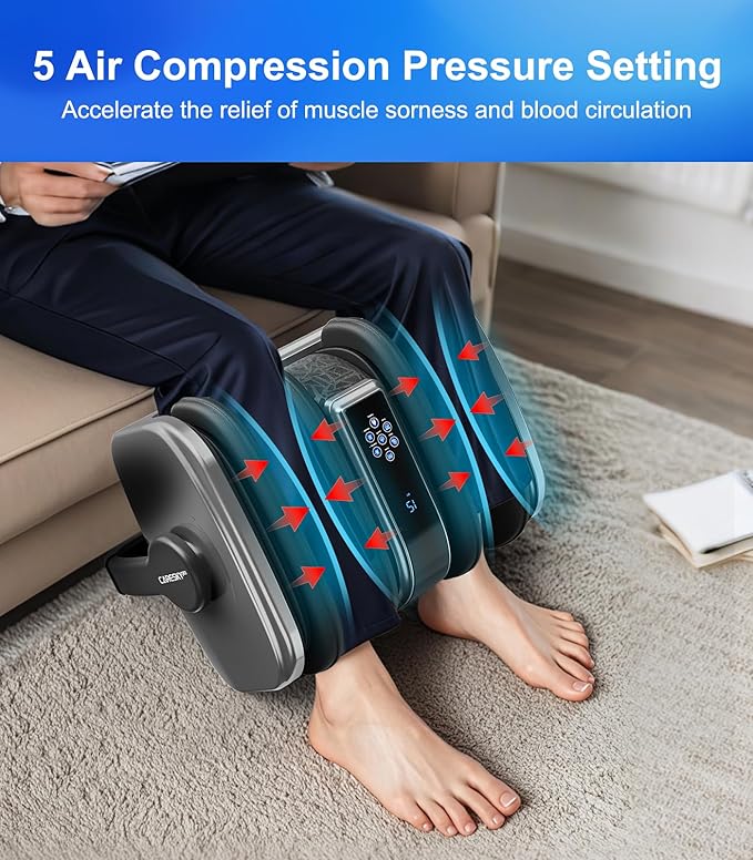 Foot Massager with Heat, FSA HSA Eligible, Shiatsu Foot Massager for Plantar Fasciitis, Neuropathy, Circulation and Pain Relief, Remote, Deep Kneading for Foot Calf Gifts for Women Men Mom Dad
