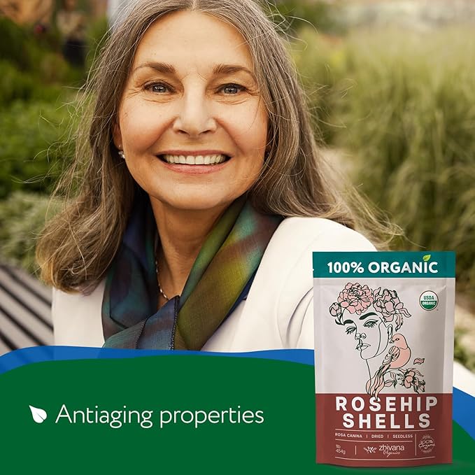 Rosehip Seedless Dried Organic (8 oz.) - Cut & Sifted Allergen-Free Rose Hip Tea for – No Cleaning Needed (Free of Seeds and Hairs) - Escaramujo Organico - Bloomnest