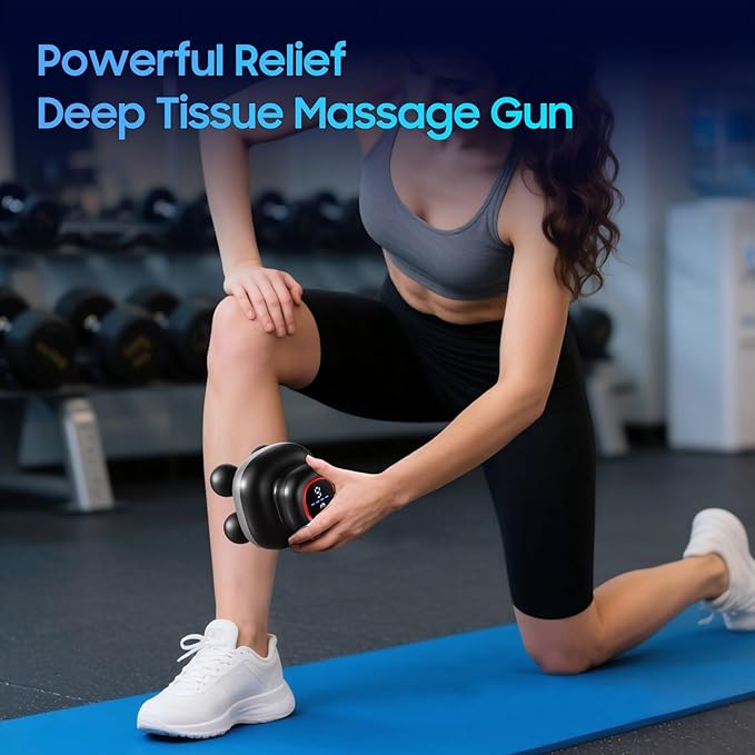 Massage Gun – Electric Body Massager with 4 Heads, Handheld Percussion Muscle Massager, Deep Tissue Back Massager for Muscle Relaxation, Powerful Full Body Electric Massager Tool for Men and Women - Bloomnest