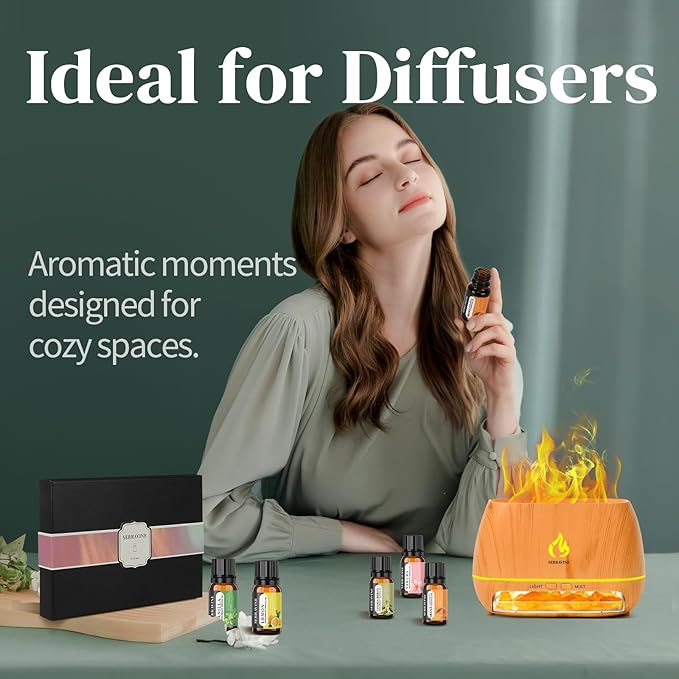 Perfect for Diffusers – 12 Natural Essential Oils Set with Gift Box & Bag | Lavender, Vanilla, Rose, Peppermint & More | Ideal for Aromatherapy, Relaxation & Home Use - Bloomnest