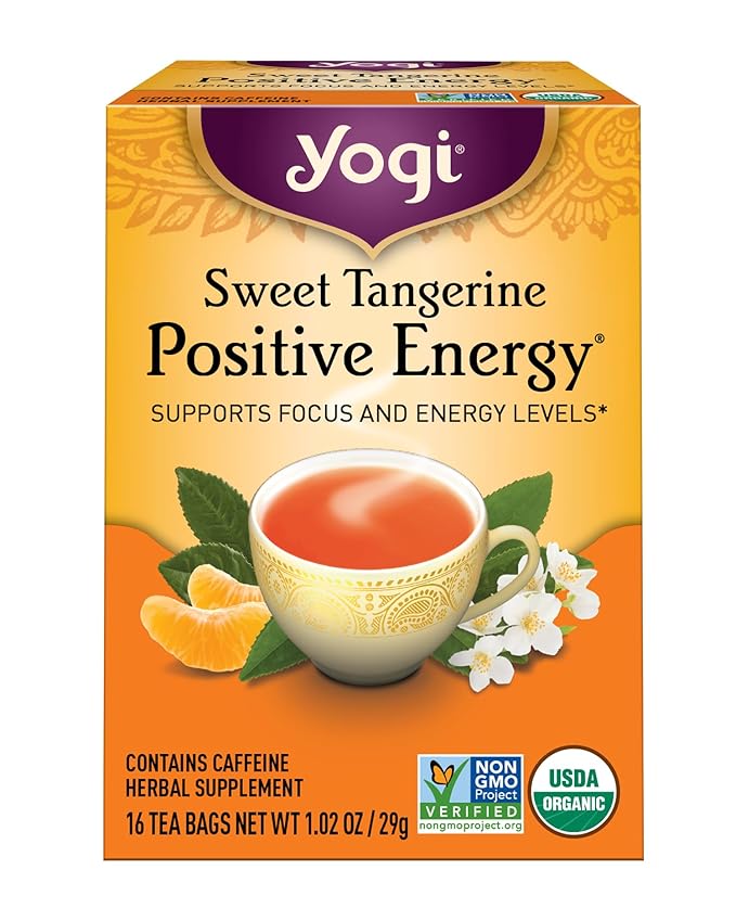 Yogi Sweet Tangerine Positive Energy, 16 Tea Bags, Packaging May Vary (Pack of 1) - Bloomnest
