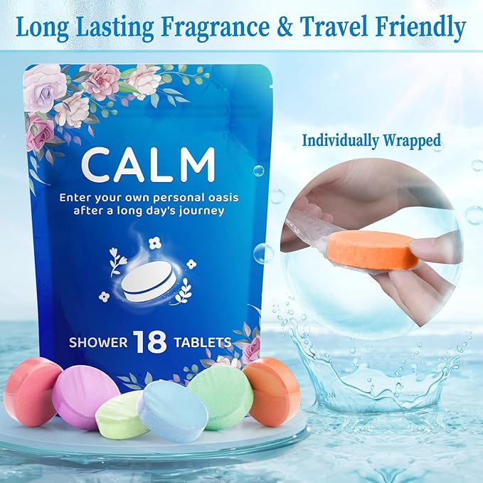 18-Pack Shower Steamers Aromatherapy, Shower Bath Bombs with Individually Wrapped, Variety Shower Tablets, Mothers Day Presents for Mom, Birthday Presents for Women - Bloomnest