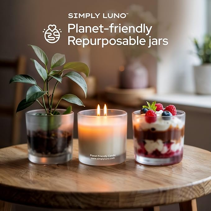 Tropical Getaway - Coconut & Grapefruit Scented Candle – 14oz Soy Wax – Fresh Candle for Home – 50+ Hour Burn – Eco Friendly Gift Box in Reusable Glass Jar with Bamboo Lid - Bloomnest