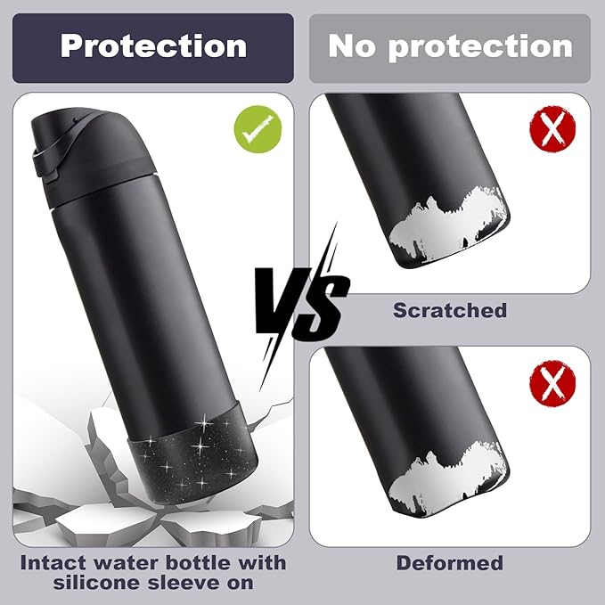 Silicone Boot for Owala Water Bottle 24 oz 32 oz 40 oz, Anti-Slip Protective Sleeve for FreeSip/Twist/Flip Stainless Steel Water Bottles Accessories BEONSKY