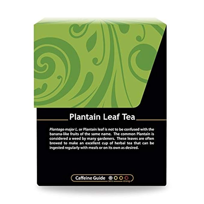 Buddha Teas - Plantain Leaf Tea - Herbal Tea - Promotes Digestive & Respiratory Health - Clean Ingredients - Caffeine Free - OU Kosher - Gluten Free - 18 Tea Bags (Pack of 1) - Bloomnest