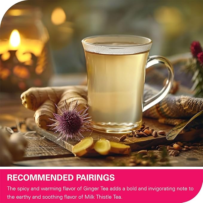 WT WEETEE Milk Thistle Tea Bags, Made with 100% Pure Milk Thistle Seeds, Natural Caffeine-free Herbal Tea Detox Tea 3g x 60 Counts - Bloomnest