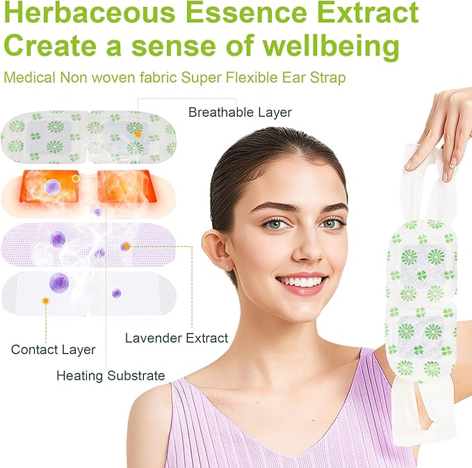 30 PCS Steam Eye Masks wormwood Heated Eye Mask Self Heating for Eyes, Disposable Warming Eye Mask for Sleep, Unscented Scent Eye Steam Mask for Spa/Travel, Stress Relif & Relaxation Gifts for Women - Bloomnest