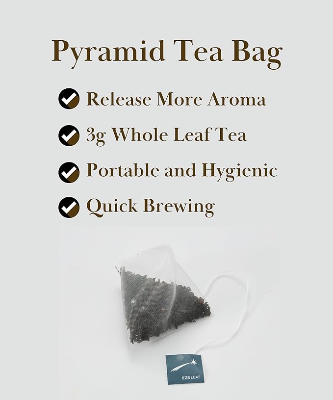 EZR Leaf English Breakfast Premium Whole Leaf Ceylon Black Tea, 20 counts 2.1 Once, Rich Flavor & Bold Aroma Blend, A Morning Ritual in Every Cup - Bloomnest