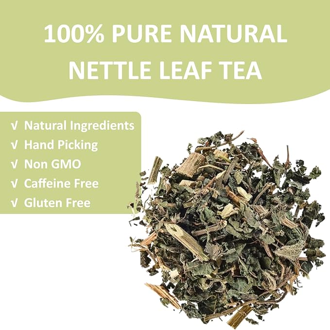 Ovikaso Tea, Nettle Leaf Tea Bags, 50 Pyramid Tea Bags, 1.5g/bag, Natural Stinging Nettle Tea, Direct from Source, Rich in Antioxidants & Support Bone Health, Herbal Tea - Bloomnest