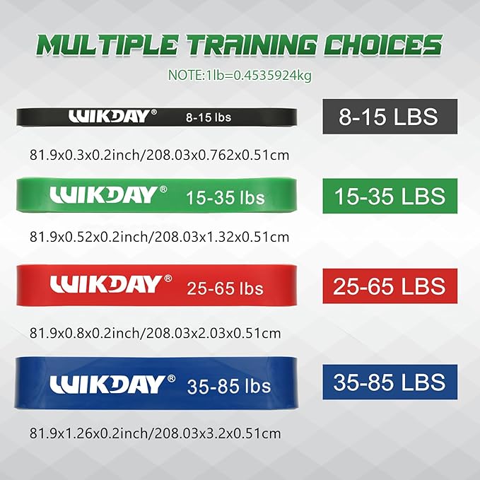 Resistance Bands, Pull Up Bands, Workout Bands for Exercise, Thick Heavy Resistance Band Set with Door Anchor, Elastic Bands for Body Stretching, Crossfit Training at Home/Gym Men & Women Women