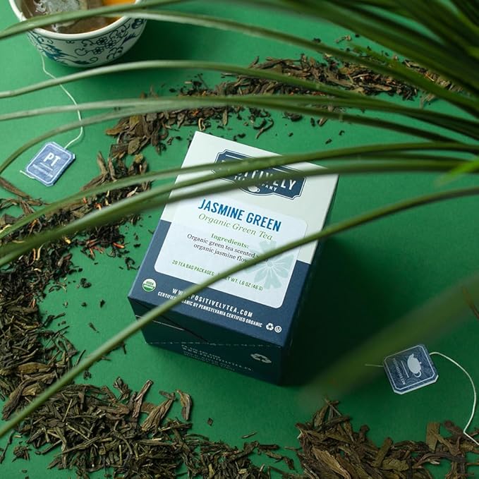 Organic Positively Tea Company, Jasmine Green Tea Bags, 20 Count - Bloomnest