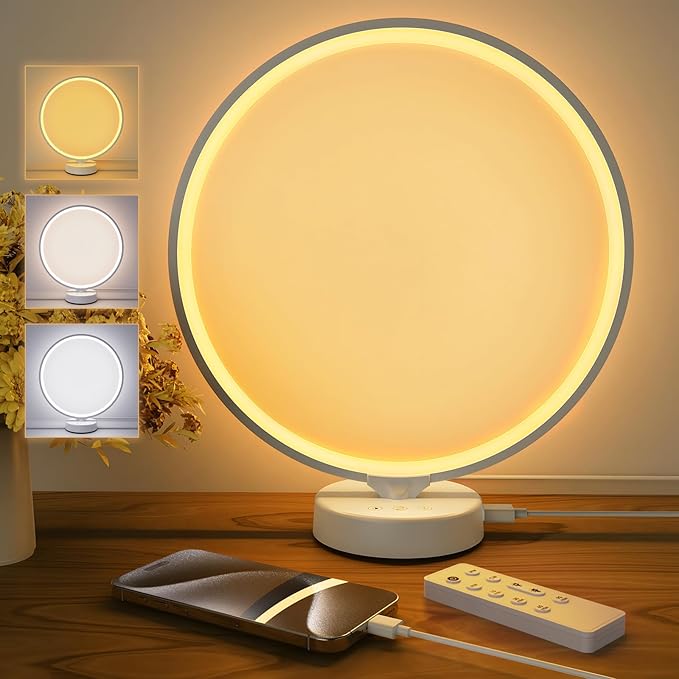 Sun Lamp 10000 Lux Light Therapy Lamp, UV-Free with Remote Control, 3 Color Temperatures, 4 Bright Levels & Timer, Happy Seasonal Sunlight for Home, Office - Bloomnest