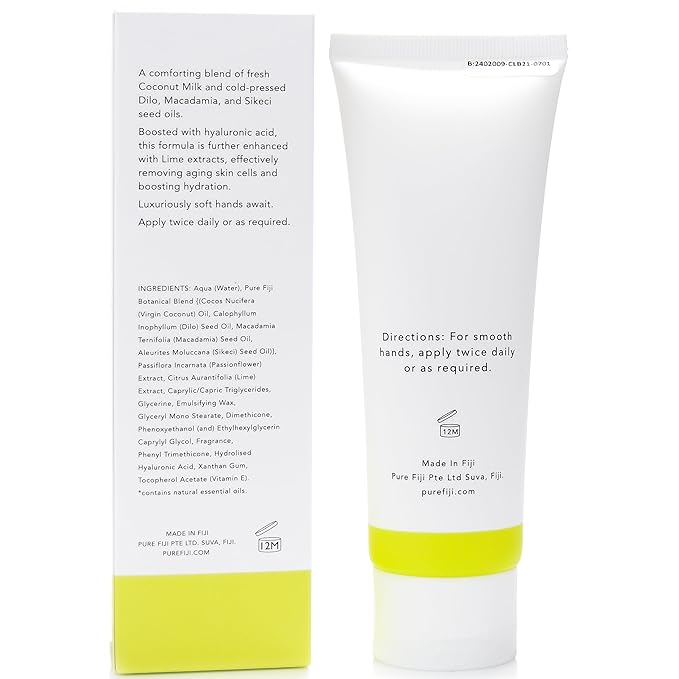 PURE FIJI Hydrating Hand Crème, Coconut Lime Blossom (4 oz/120ml) - Bloomnest