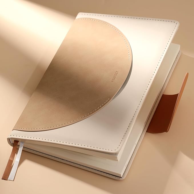 CAGIE Lined Journal for Women, 100GSM Leather Journals for Writing with Buckle Closure,A5 Hardcover Diary Journaling Notebooks for Business Work School Note Taking 5.9" x8.59 (Brown) - Bloomnest