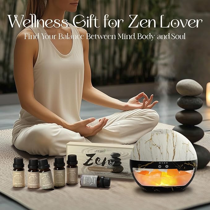 SALUBRITO Zen Fragrance Oil Set, Tea Essential Oil for Diffuser, Candle, Soap Making, White Tea, Black Tea, Green Tea Blended with Rose, Bamboo, Lavender, Sandalwood, Frankincense, Citrus Scented Oil - Bloomnest