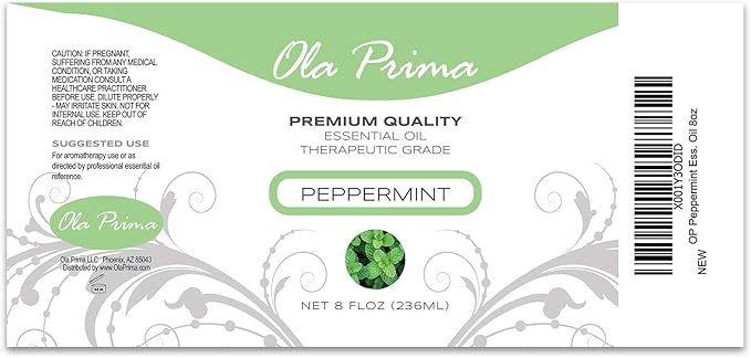 Ola Prima Therapeutic Grade Peppermint Essential Oil - 8 Fluid Ounces - Bloomnest
