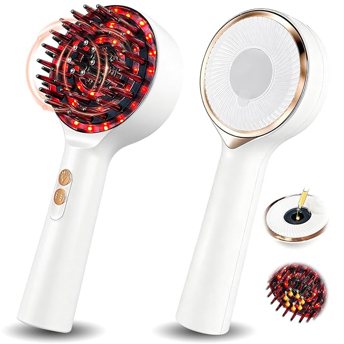 3 in 1 Scalp Massager Hair - 360° Hair Oil Applicator Electric Scalp Massager IPX7 Waterproof for Home & Travel (White) Bloomnest