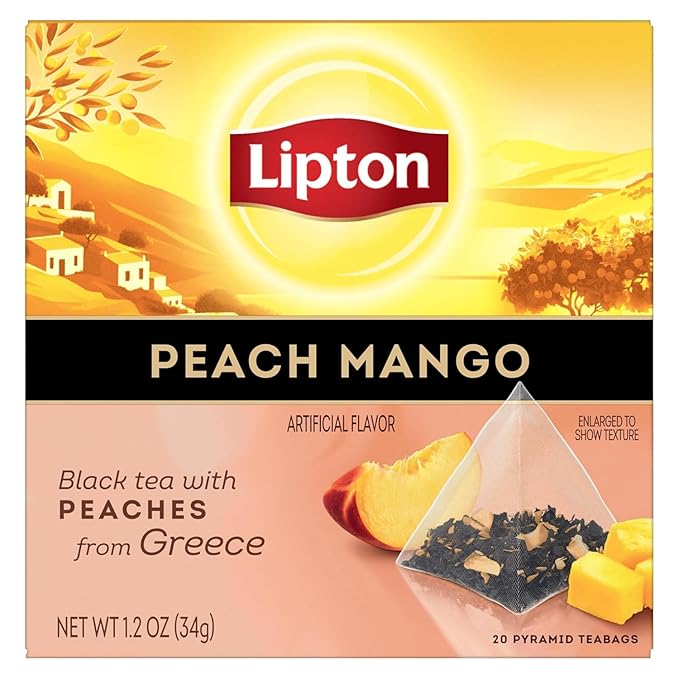 Lipton Peach Green Tea & Peach Mango Black Tea 20 CT (2ea) (Variety Pack) - Bloomnest