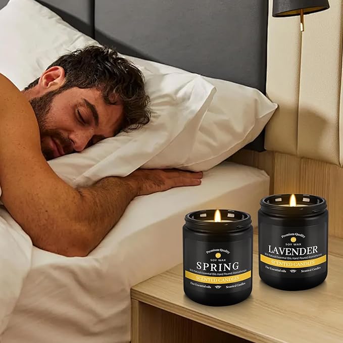 9Psc Scented Candles Set | Men Candle Set,7oz Gifts for Men Aromatherapy, Soy Candle(Black) - Bloomnest